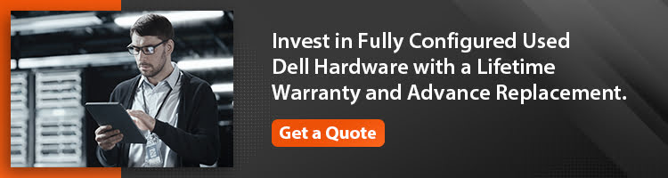 Invest in fully confiqured used Dell hardware with a lifetime warranty and advance replacement